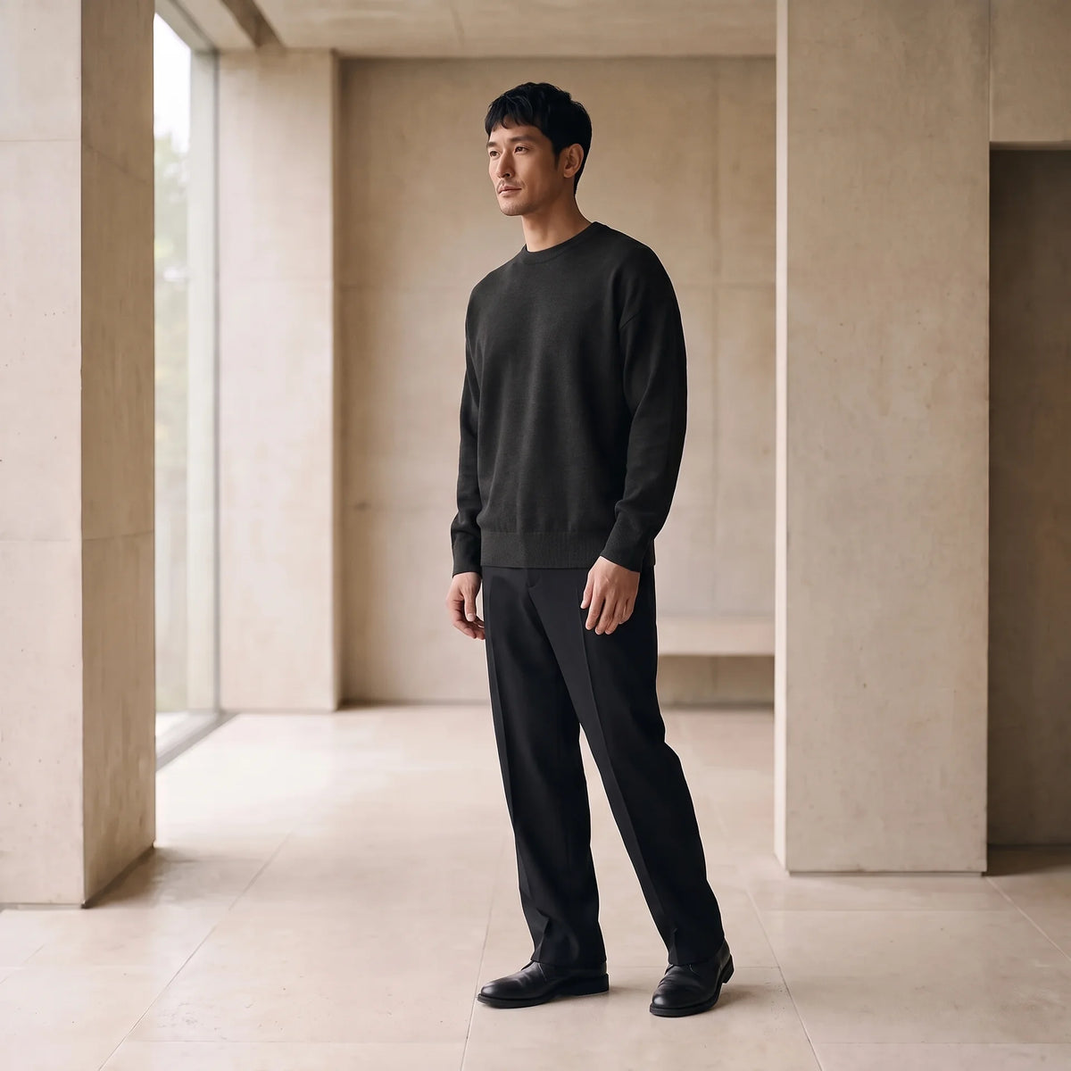 KNIT 01|リラックスフィット ジャカードニット