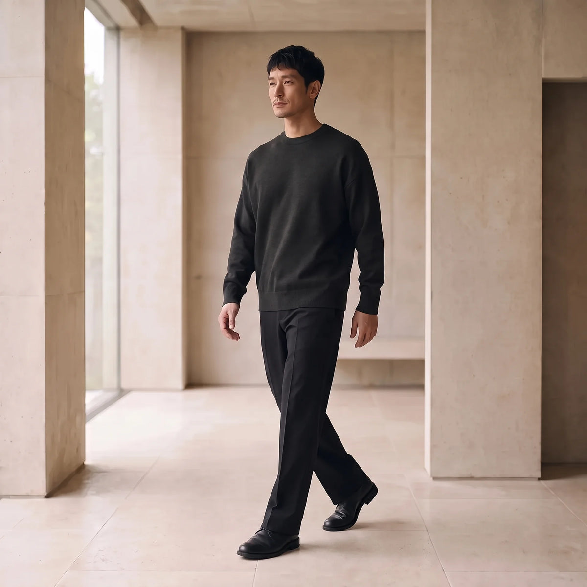 KNIT 01｜リラックスフィット ジャカードニット