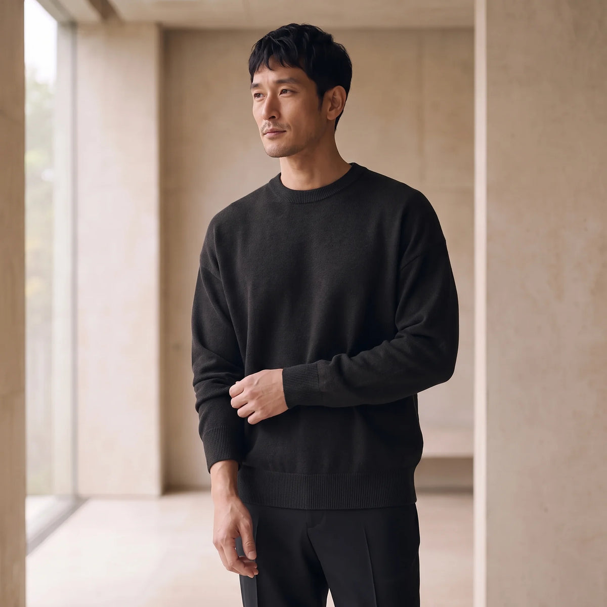 KNIT 01｜リラックスフィット ジャカードニット