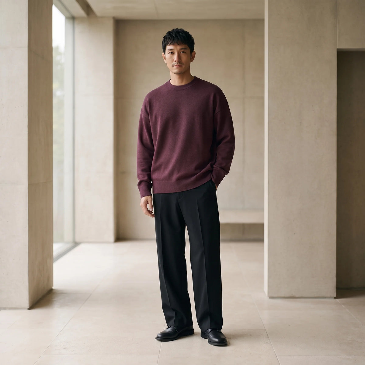 KNIT 01｜リラックスフィット ジャカードニット