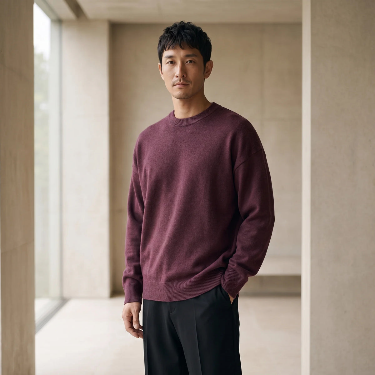 KNIT 01｜リラックスフィット ジャカードニット