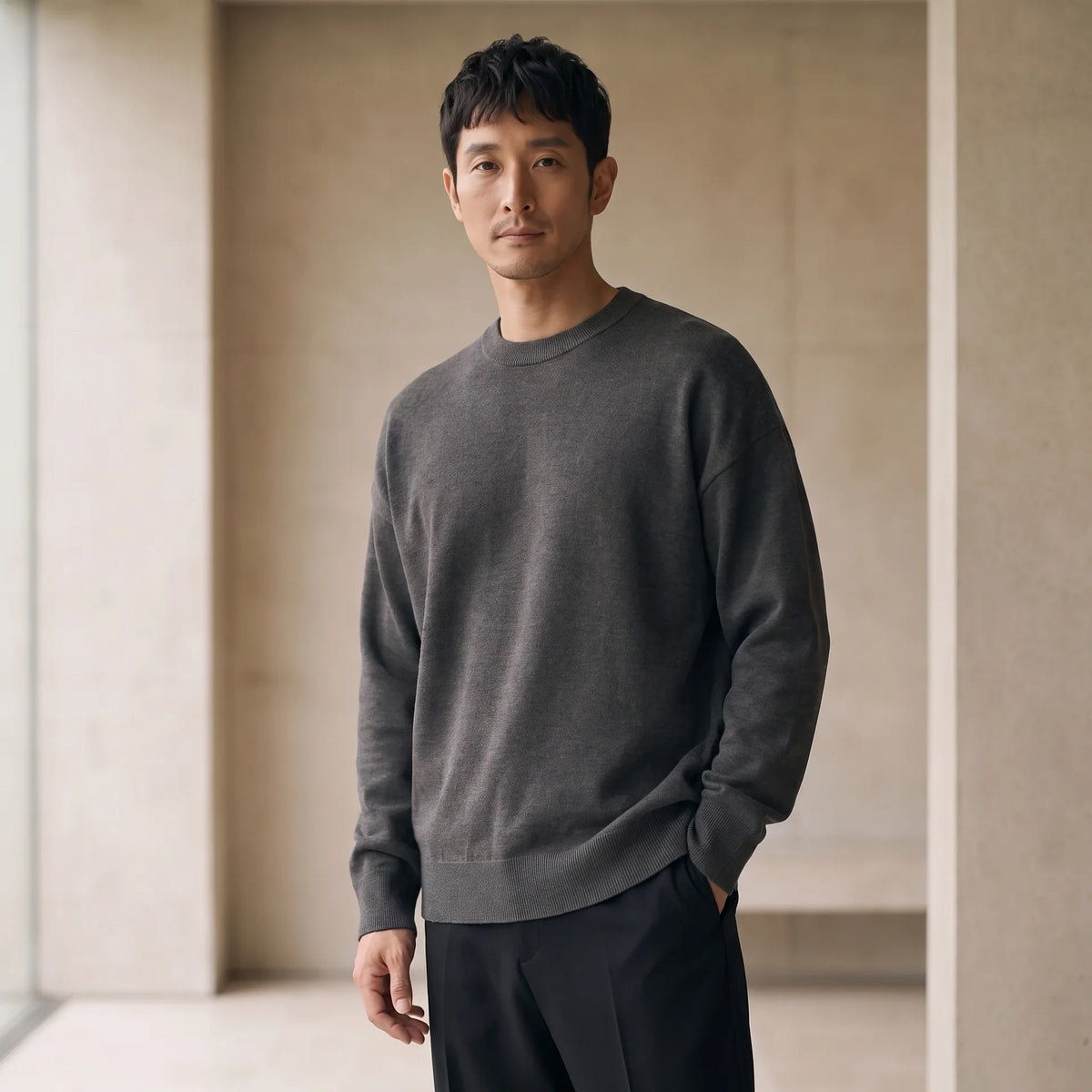 KNIT 01｜リラックスフィット ジャカードニット
