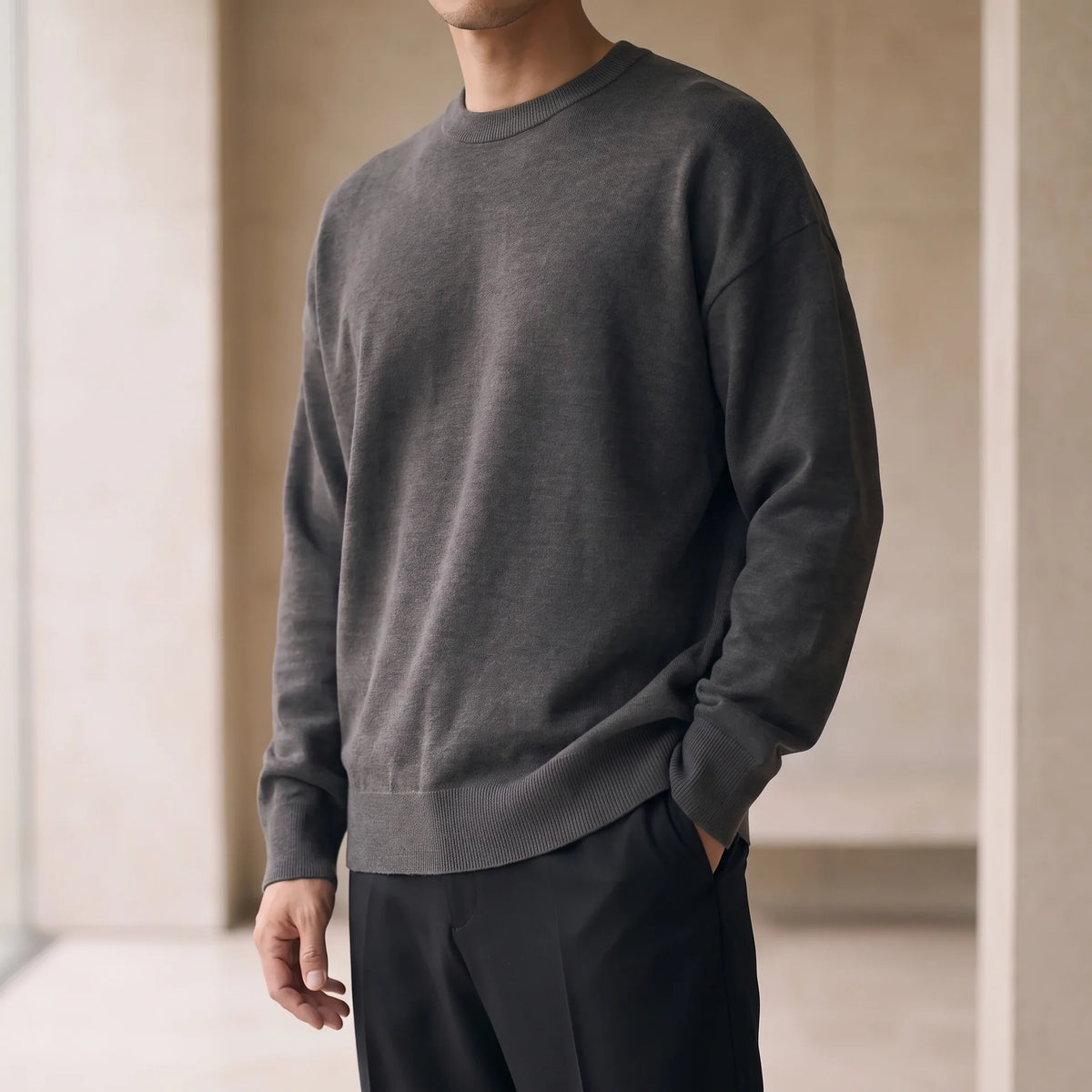 KNIT 01｜リラックスフィット ジャカードニット